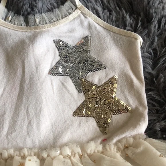 LITTLE PRINCESS Charming little girls’ cream-colored tulle dress - Picture 2 of 4